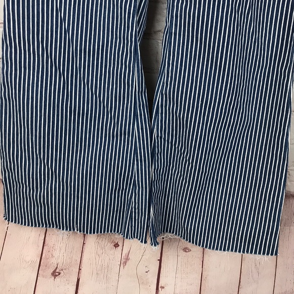 Forever 21 Striped High Waist Wide/flare Leg Jeans - Picture 4 of 13